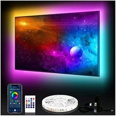 TV LED Backlight, 8ft TV Light Strip for 32" TV LED Light Strip USB with Remote Control, TV LED Lights Music Sync RGB Gaming Bedroom Room HDTV Mood Lighting