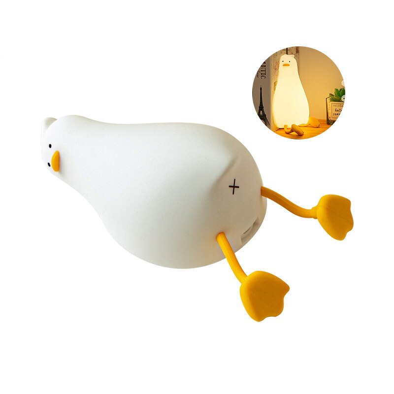 Led Children Night Light Duckling Rechargeable Lamp USB Silicone Squishy Sleeping Bedroom Desktop Decor Lamp Child Holiday Gift
