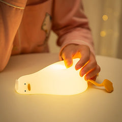 Led Children Night Light Duckling Rechargeable Lamp USB Silicone Squishy Sleeping Bedroom Desktop Decor Lamp Child Holiday Gift