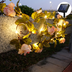 led outdoor garden decoration rattan lights new green leaf vine lights solar maple vine light string